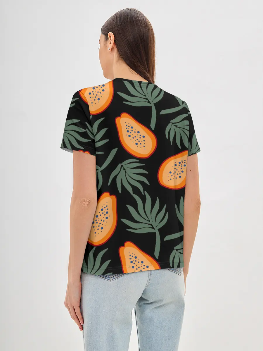 Женская базовая футболка / Папайя