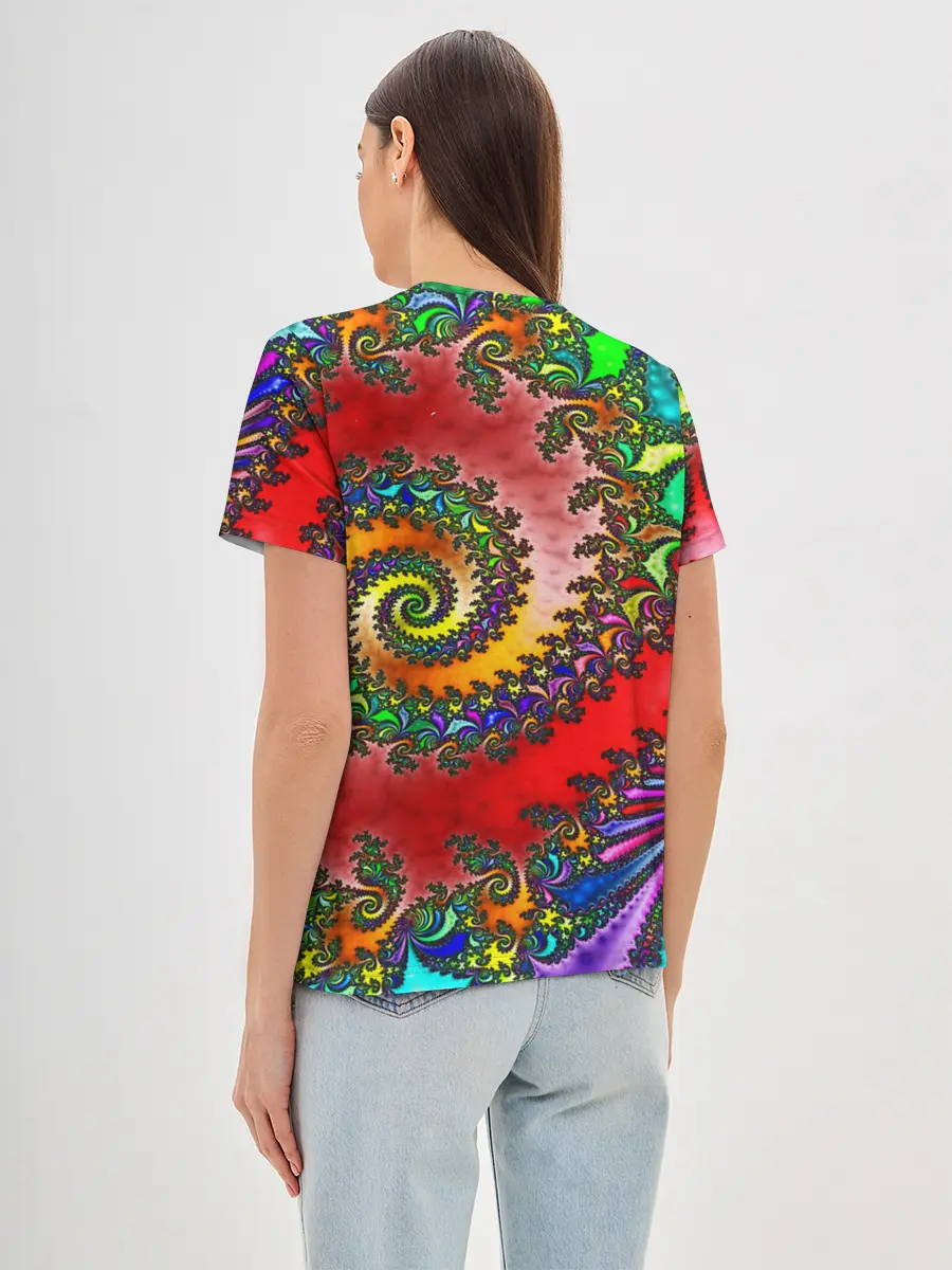 Женская базовая футболка / ФРАКТАЛЬНЫЙ УЗОР