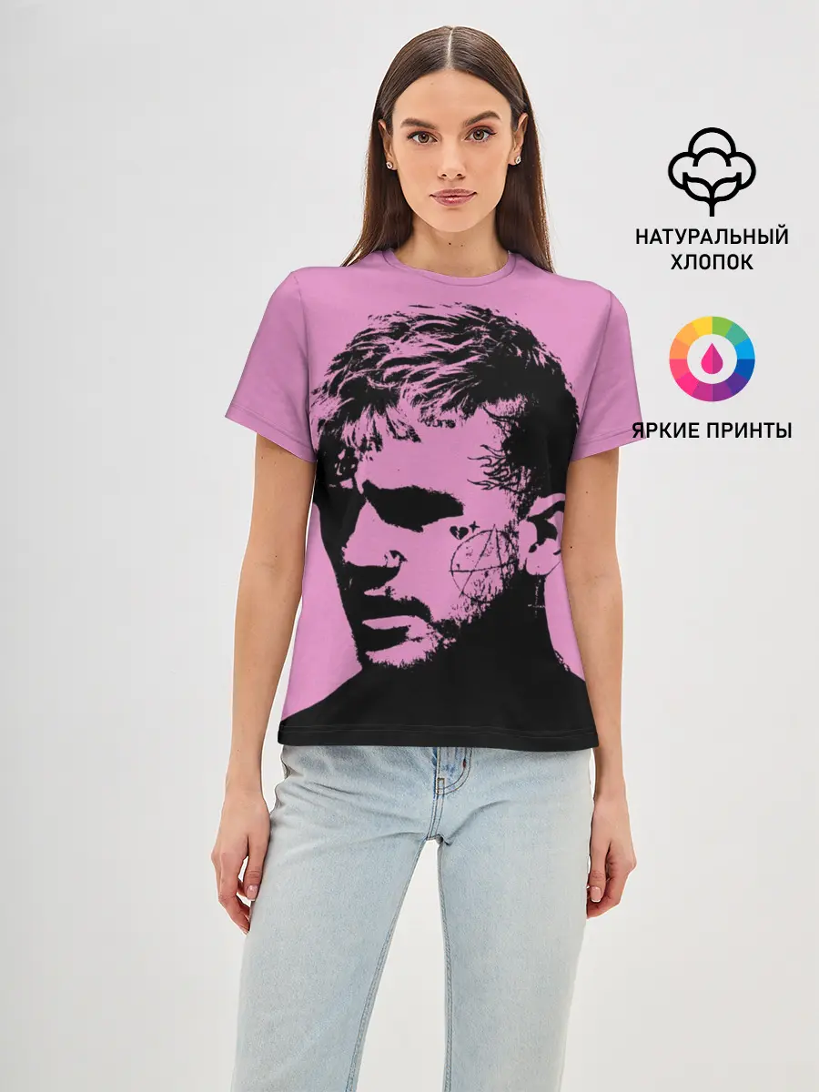 Женская базовая футболка / Lil peep