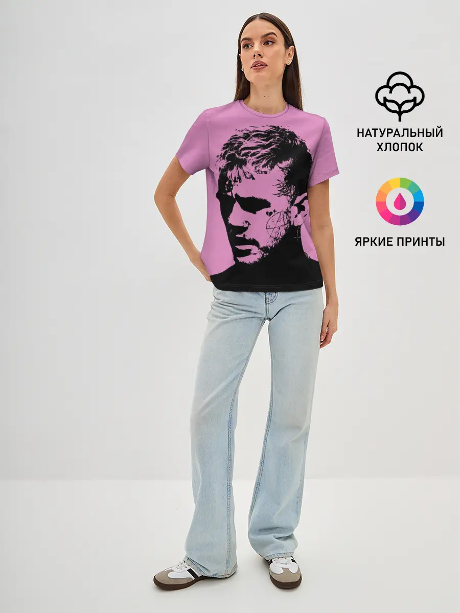 Женская базовая футболка / Lil peep