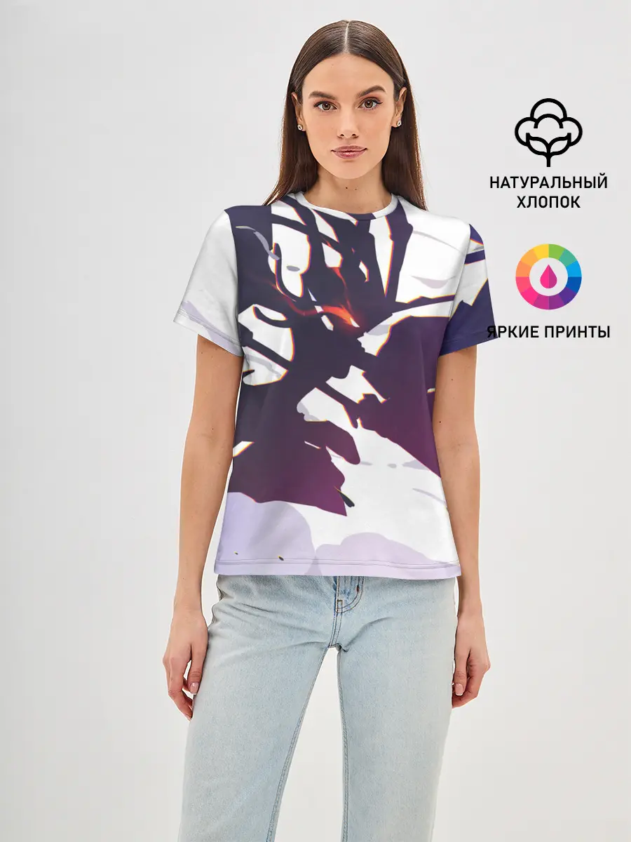 Женская базовая футболка / милый во франксе абстракция