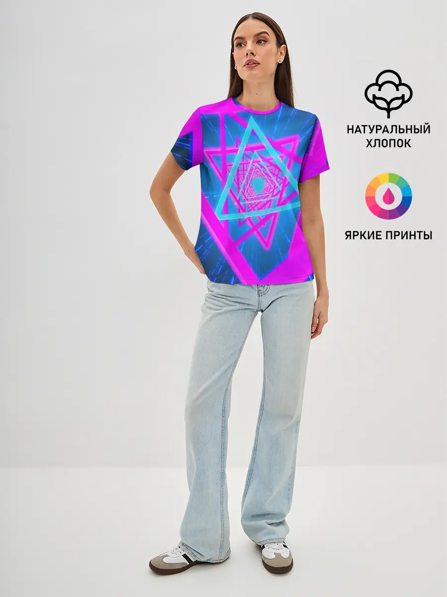 Женская базовая футболка / MUSIC NEON