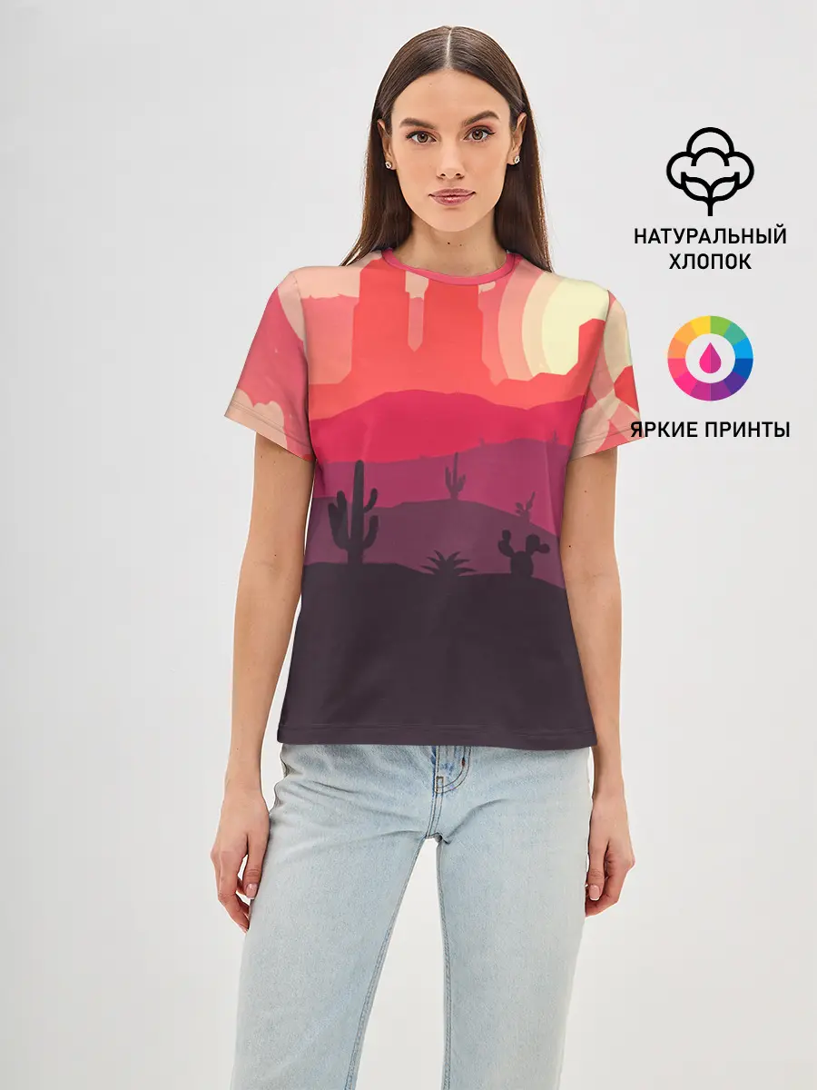 Женская базовая футболка / Пустыня