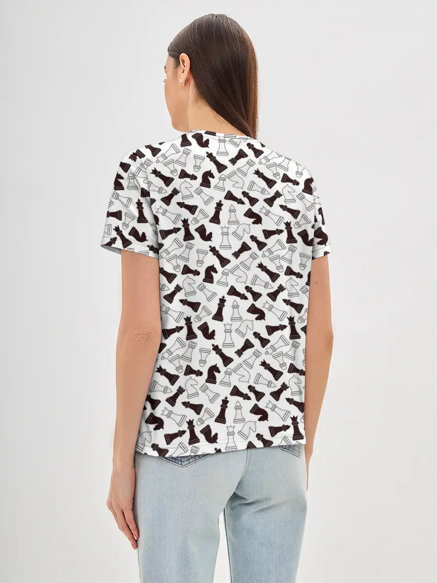 Женская базовая футболка / Шахматные Фигуры