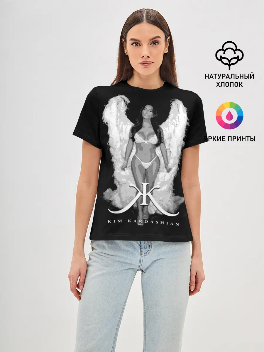 Женская базовая футболка / Ким Кардашьян