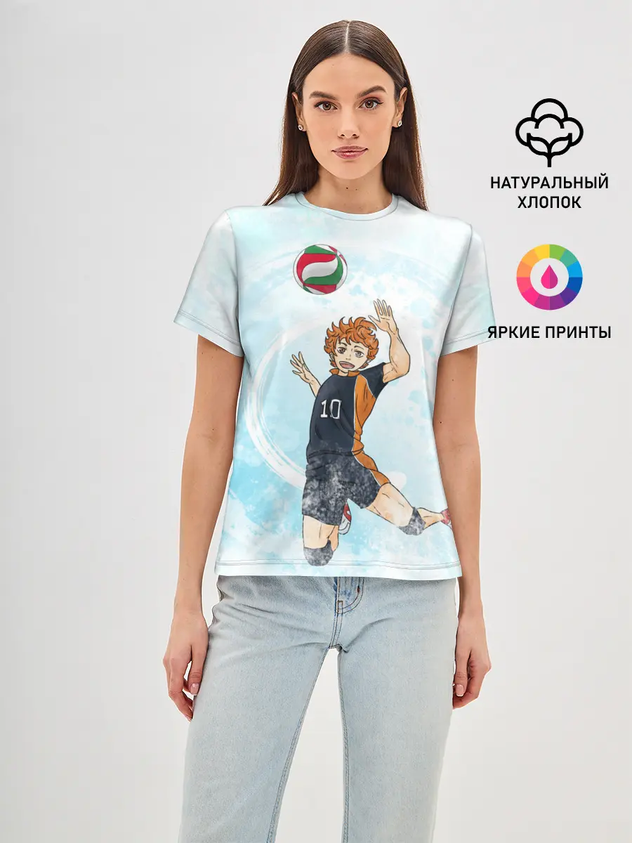 Женская базовая футболка / Шоё Хината | Хайкю