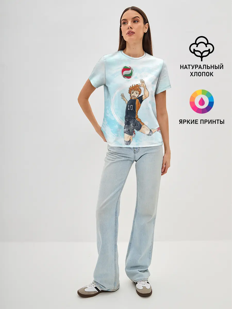 Женская базовая футболка / Шоё Хината | Хайкю