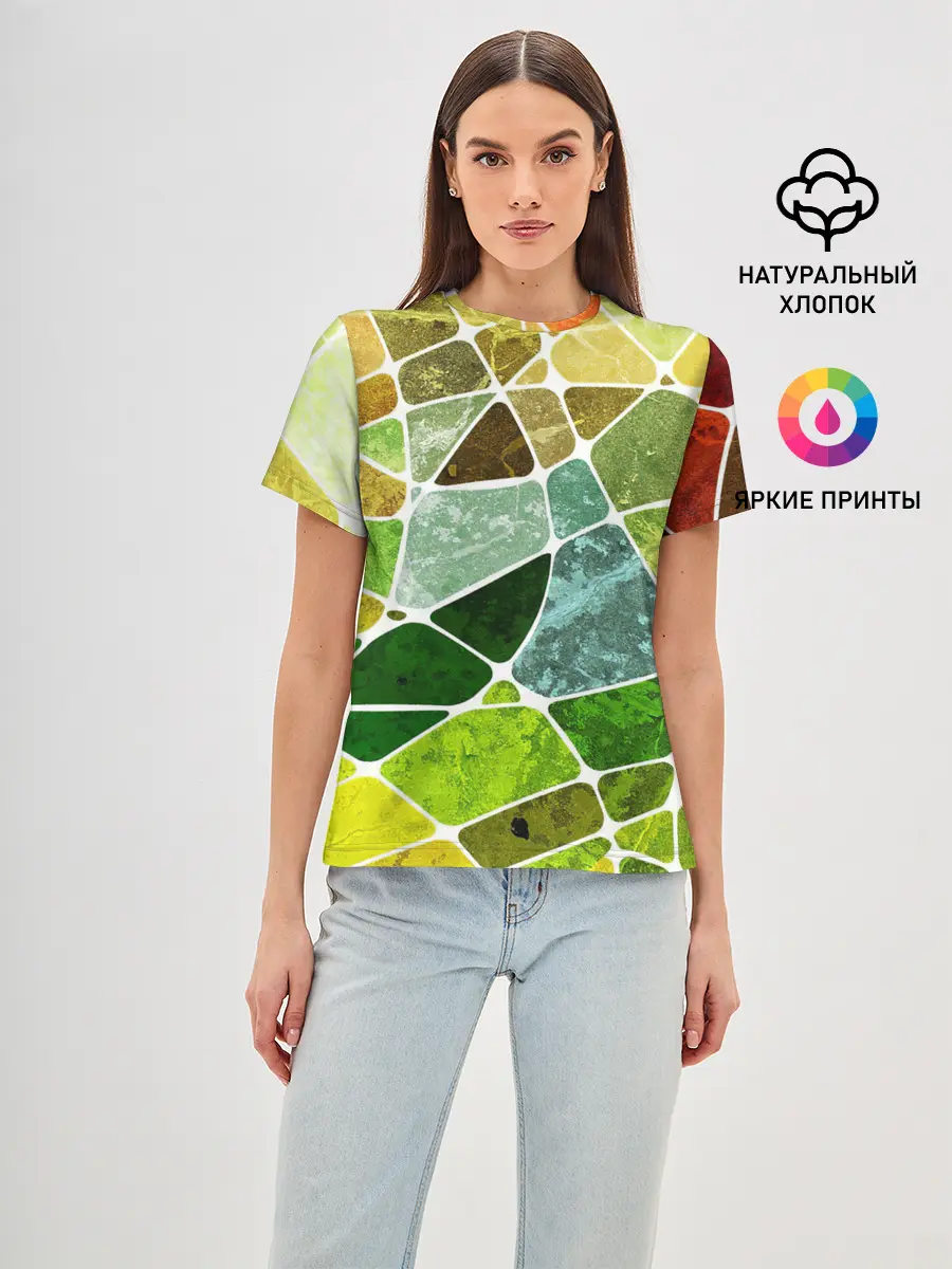 Женская базовая футболка / Мозаика