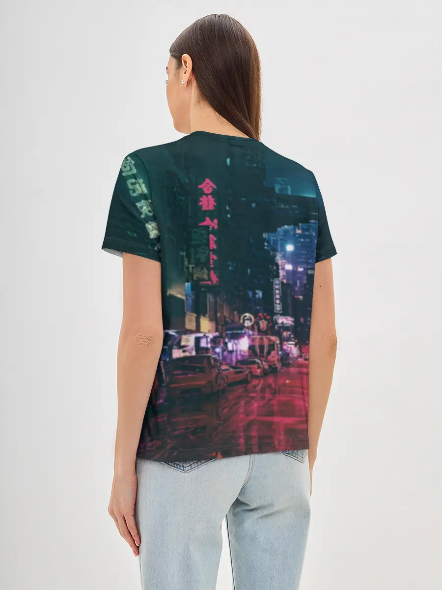 Женская базовая футболка / Cyberpunk 2077