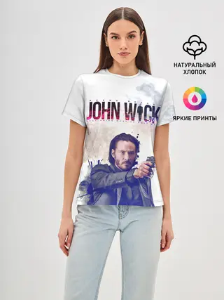 Женская базовая футболка / John Wick