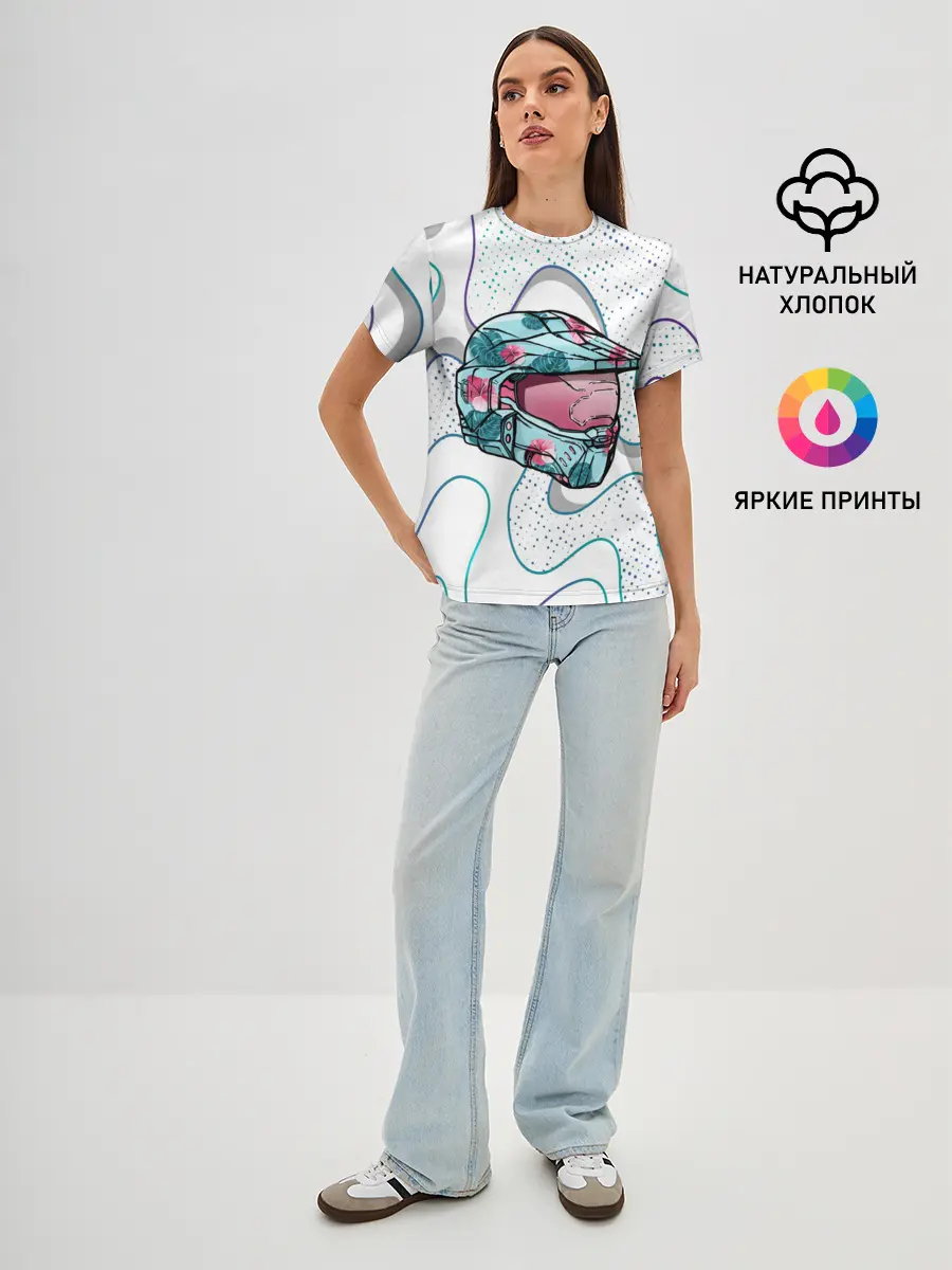 Женская базовая футболка / Flowers of Spartan