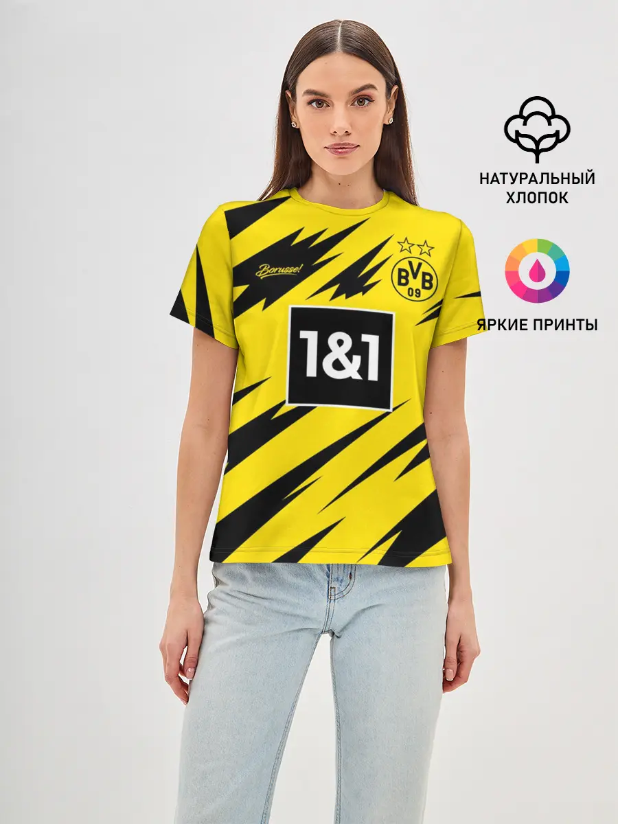 Женская базовая футболка / BORUSSIA домашняя сезон 20/21