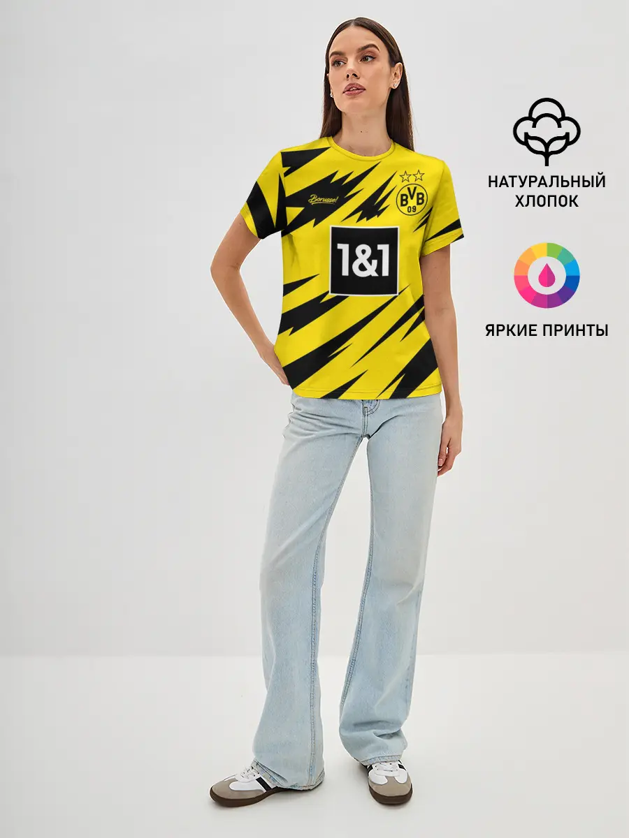 Женская базовая футболка / BORUSSIA домашняя сезон 20/21