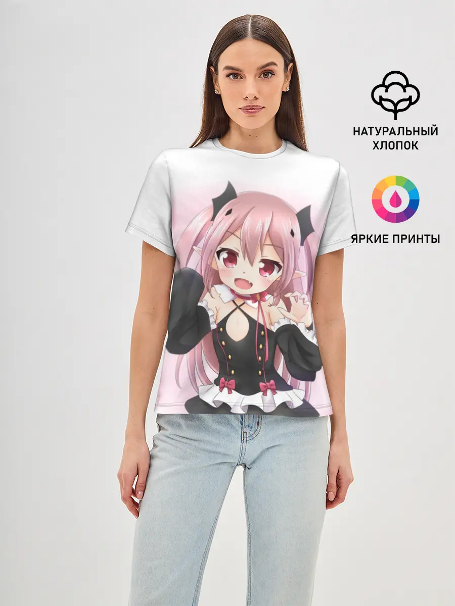 Женская базовая футболка / Милый вампир