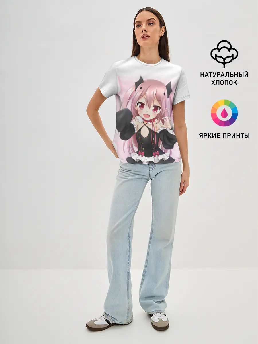 Женская базовая футболка / Милый вампир