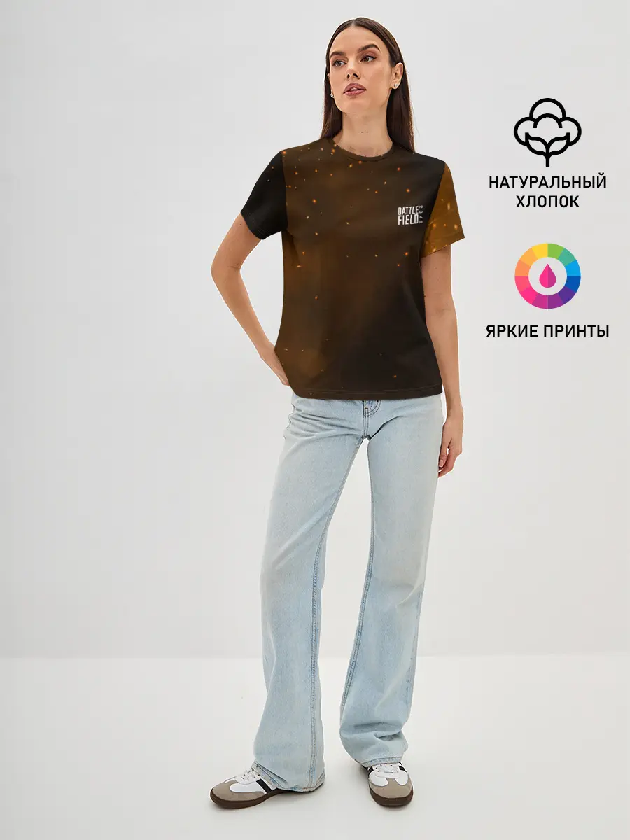 Женская базовая футболка / FIRE BATTLEFIELD LOGO | ЛОГО