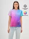 Женская базовая футболка / Абстракция Блеск Градиент