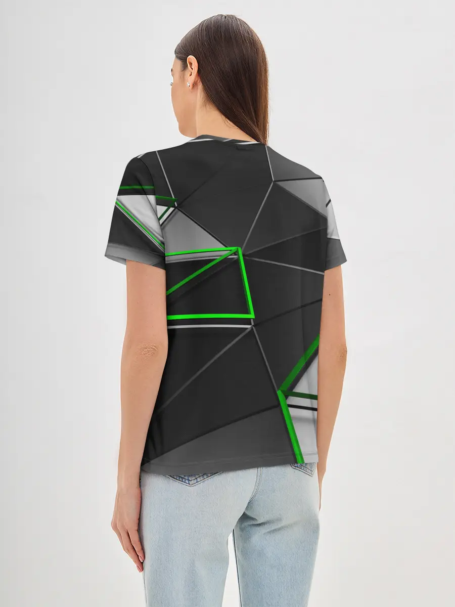 Женская базовая футболка / 3D полигон