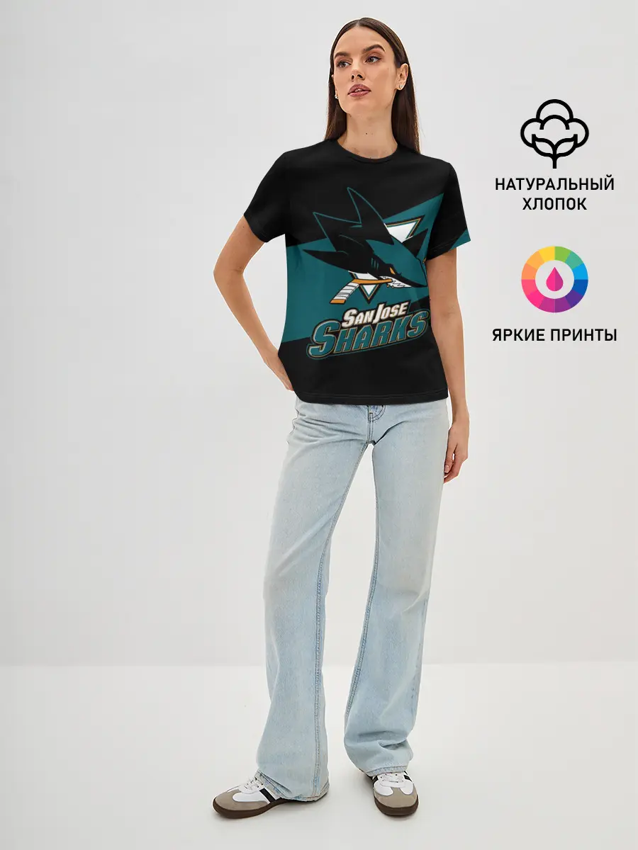 Женская базовая футболка / Сан-Хосе Шаркс