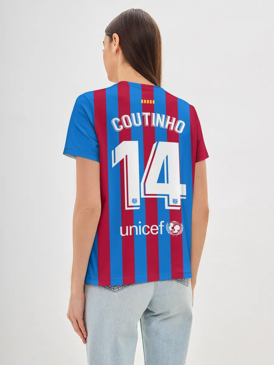 Женская базовая футболка / Форма Коутиньо Барселона 21/22