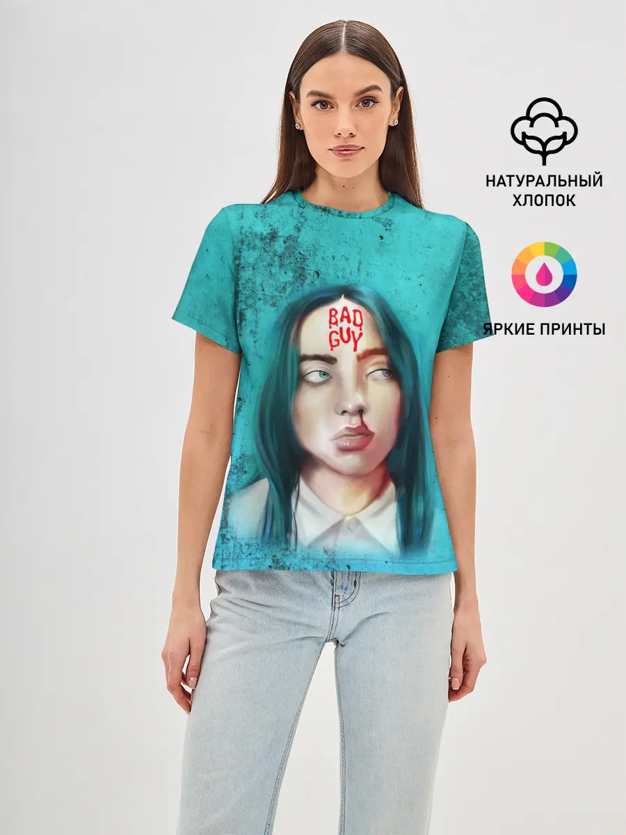 Женская базовая футболка / BAD GUY | BILLIE EILISH