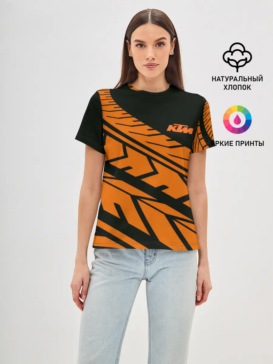Женская базовая футболка / ORANGE KTM | КТМ