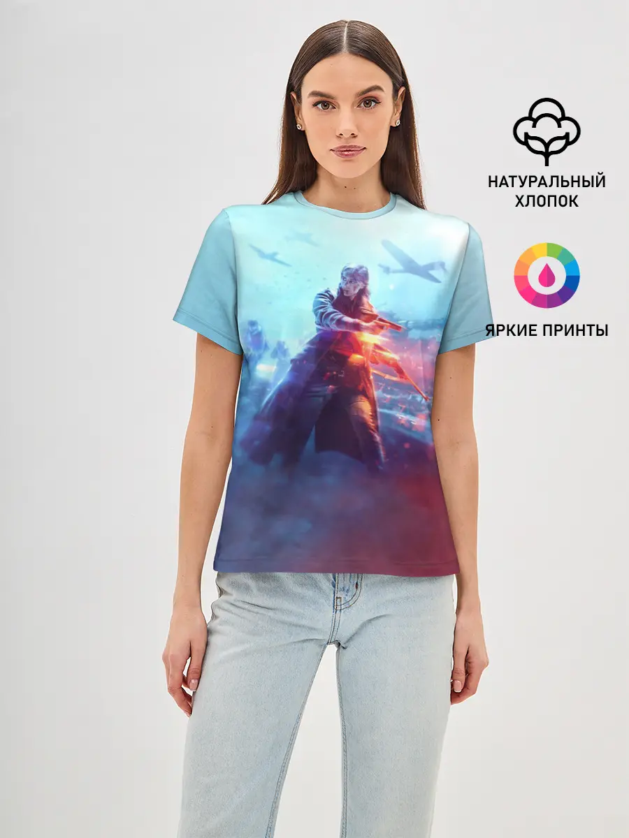 Женская базовая футболка / Battlefield 5