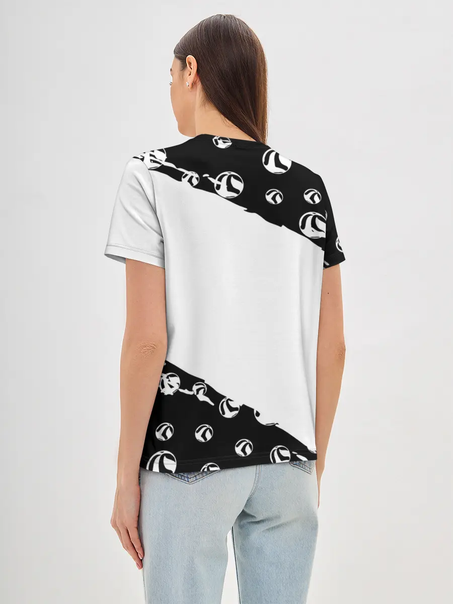 Женская базовая футболка / ВОЛЕЙБОЛ!! семь персонажей