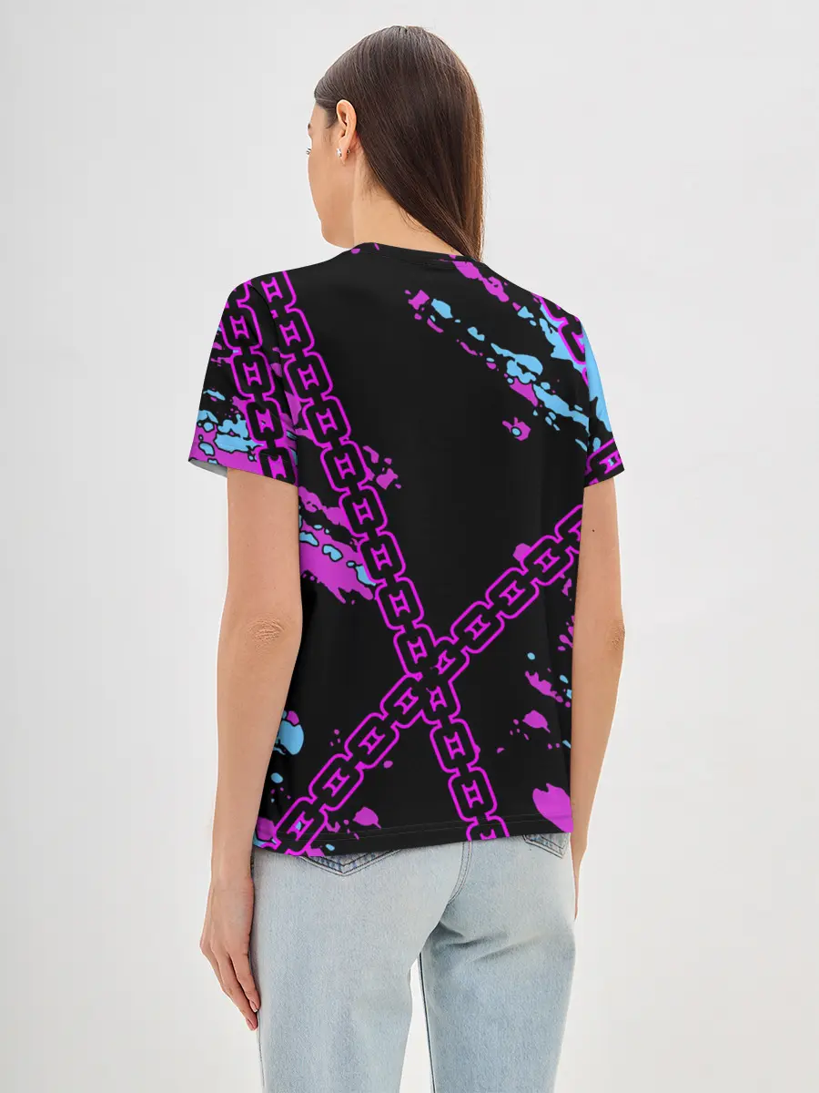 Женская базовая футболка / Geometry Dash