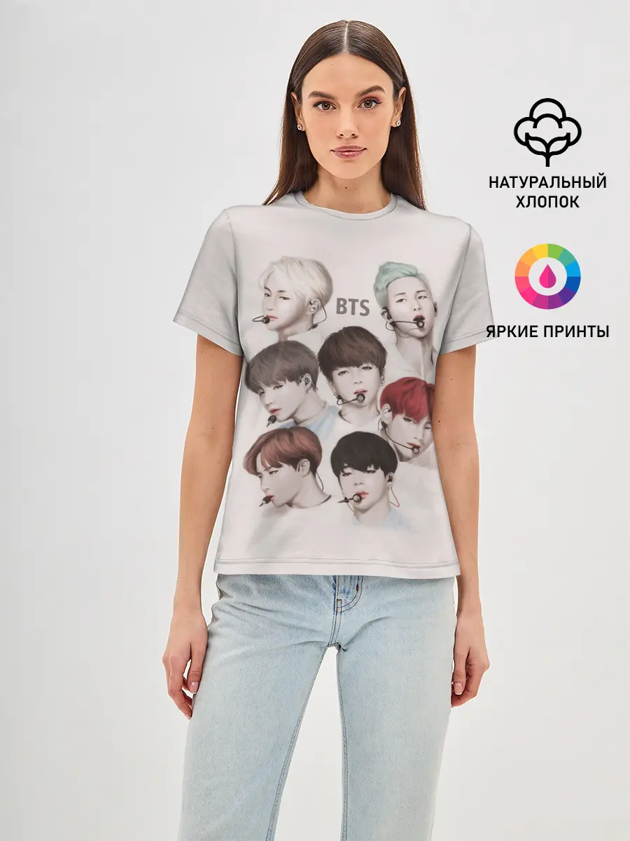Женская базовая футболка / BTS