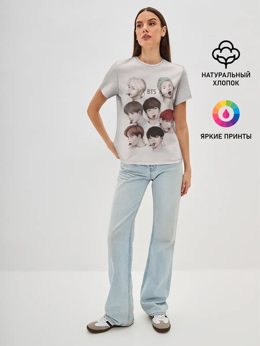 Женская базовая футболка / BTS