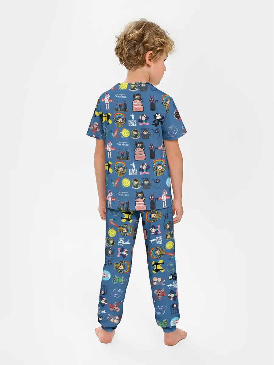 Детская пижама с брюками / стикербомбинг new