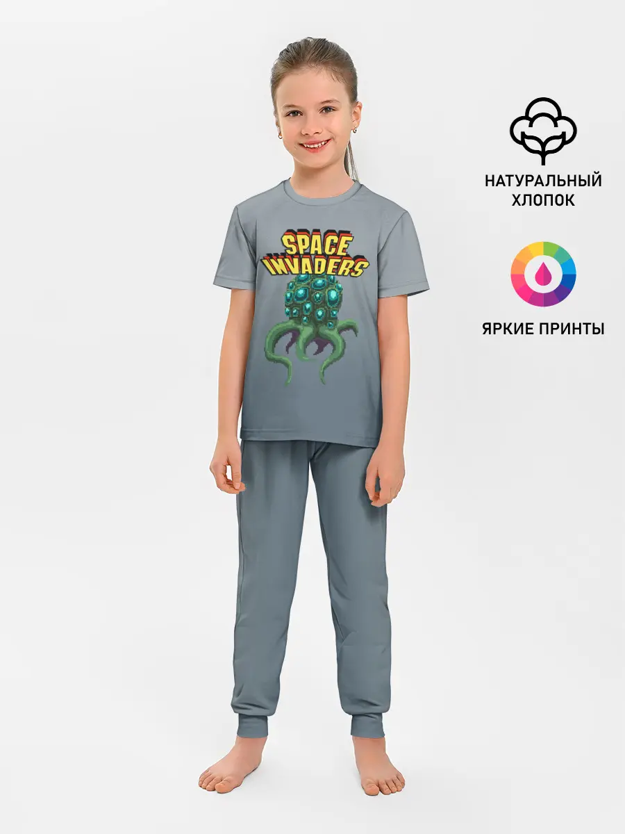 Детская пижама с брюками / Space Invaders | Old game