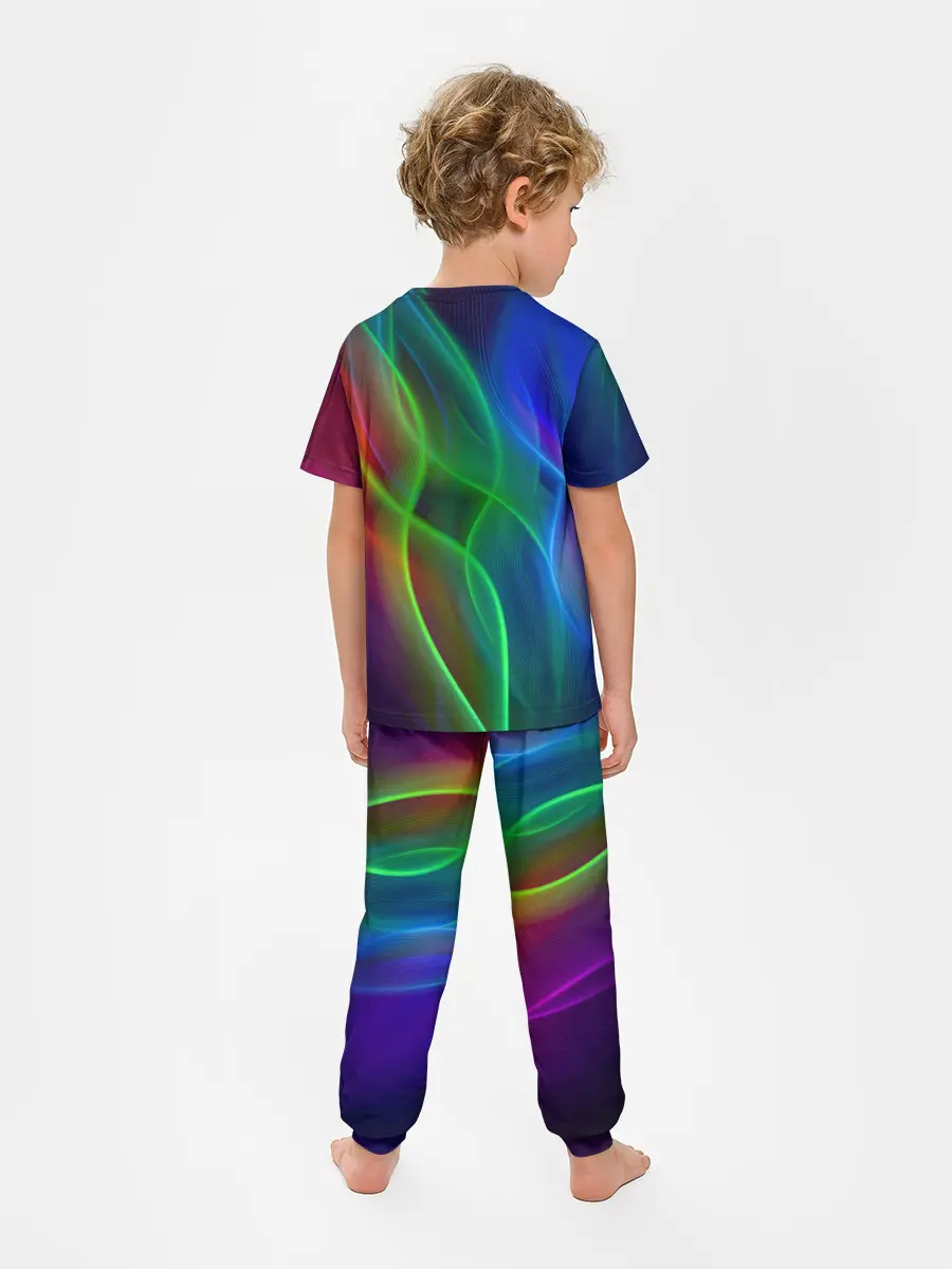 Детская пижама с брюками / НЕОНОВАЯ АБСТРАКЦИЯ