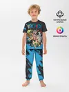 Детская пижама с брюками / One Piece синий всплеск