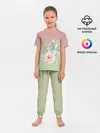 Детская пижама с брюками / суккулент градиент