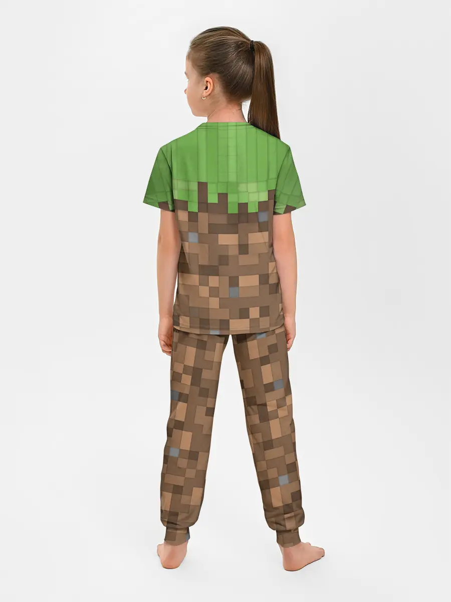 Детская пижама с брюками / MineCraft | Крипер