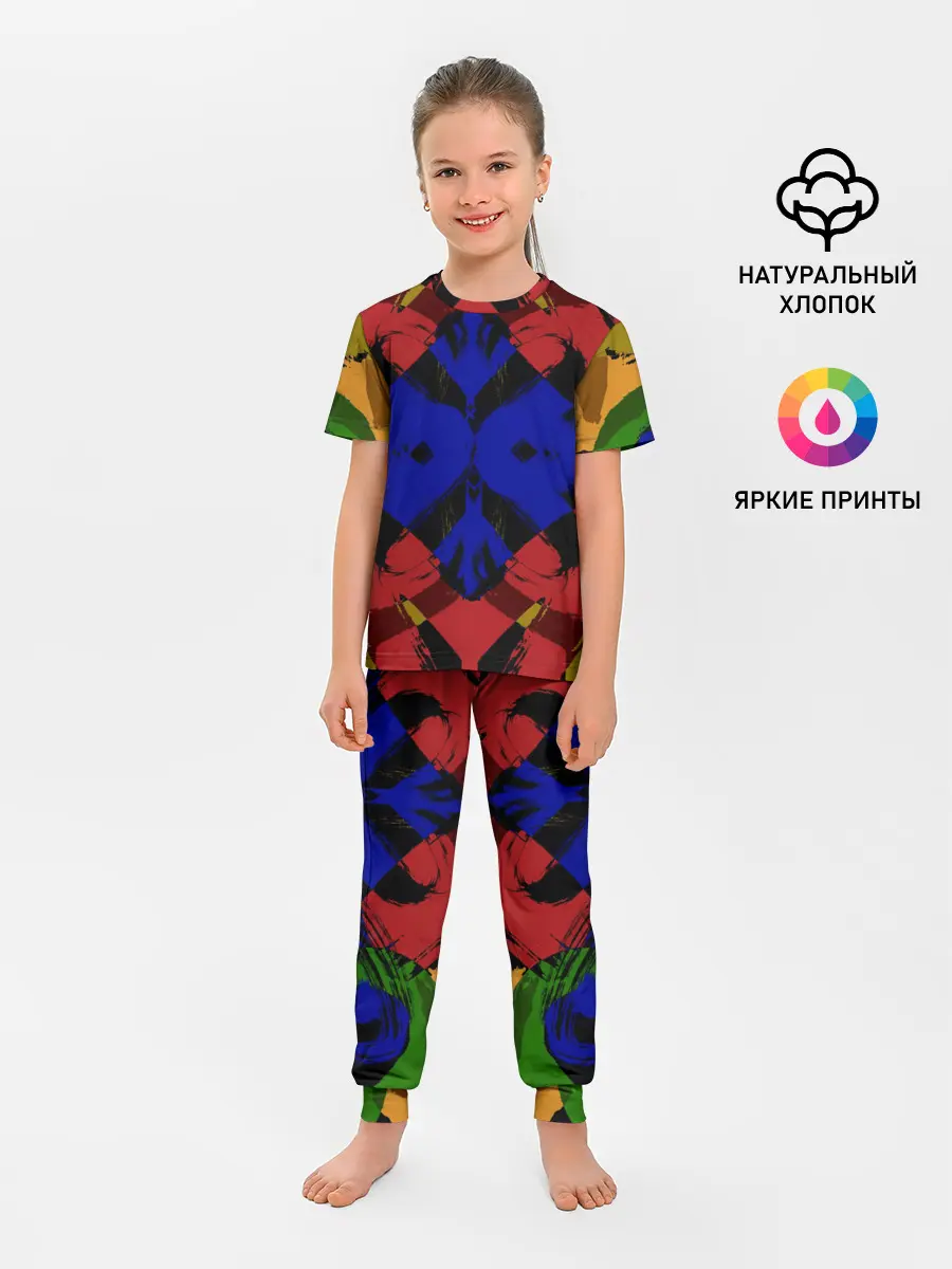 Детская пижама с брюками / Абстракция