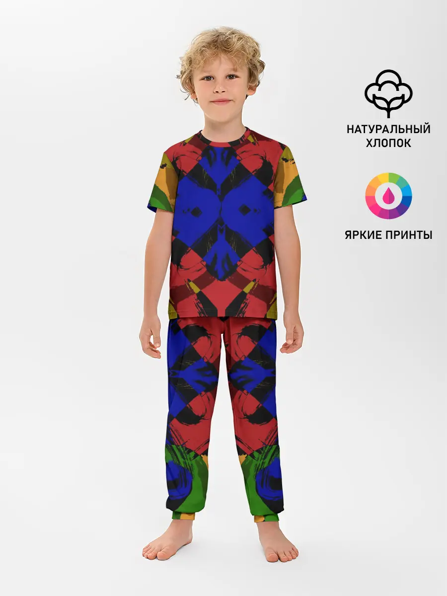 Детская пижама с брюками / Абстракция