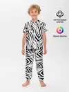 Детская пижама с брюками / Черно-белая зебра