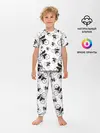 Детская пижама с брюками / Панды На Велосипеде
