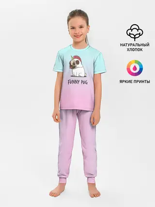 Детская пижама с брюками / Funny PUG
