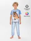 Детская пижама с брюками / Овчарка и снег