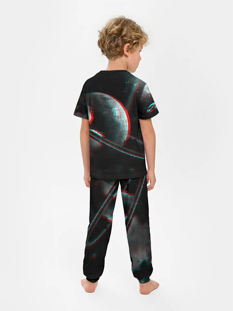 Детская пижама с брюками / Cosmos Glitch