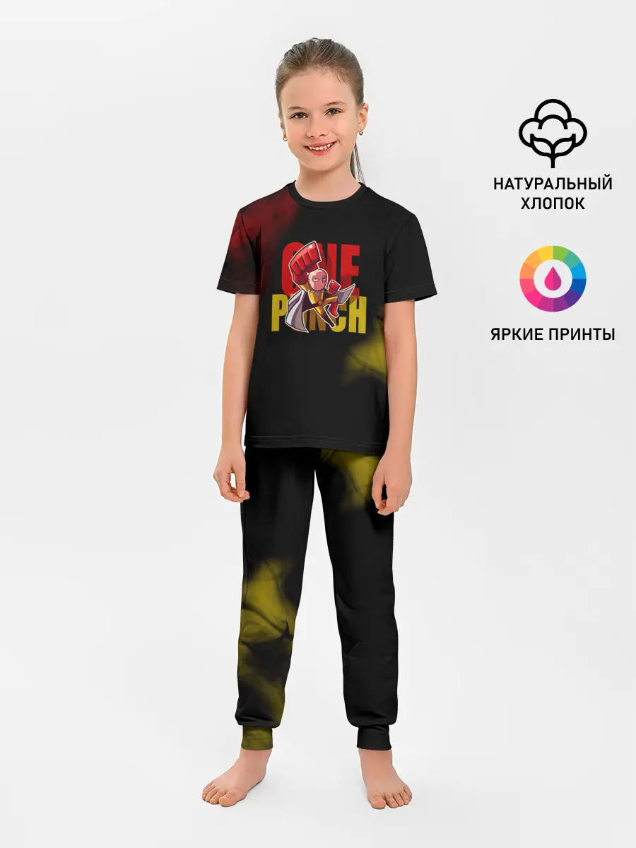 Детская пижама с брюками / Один удар Сайтамы