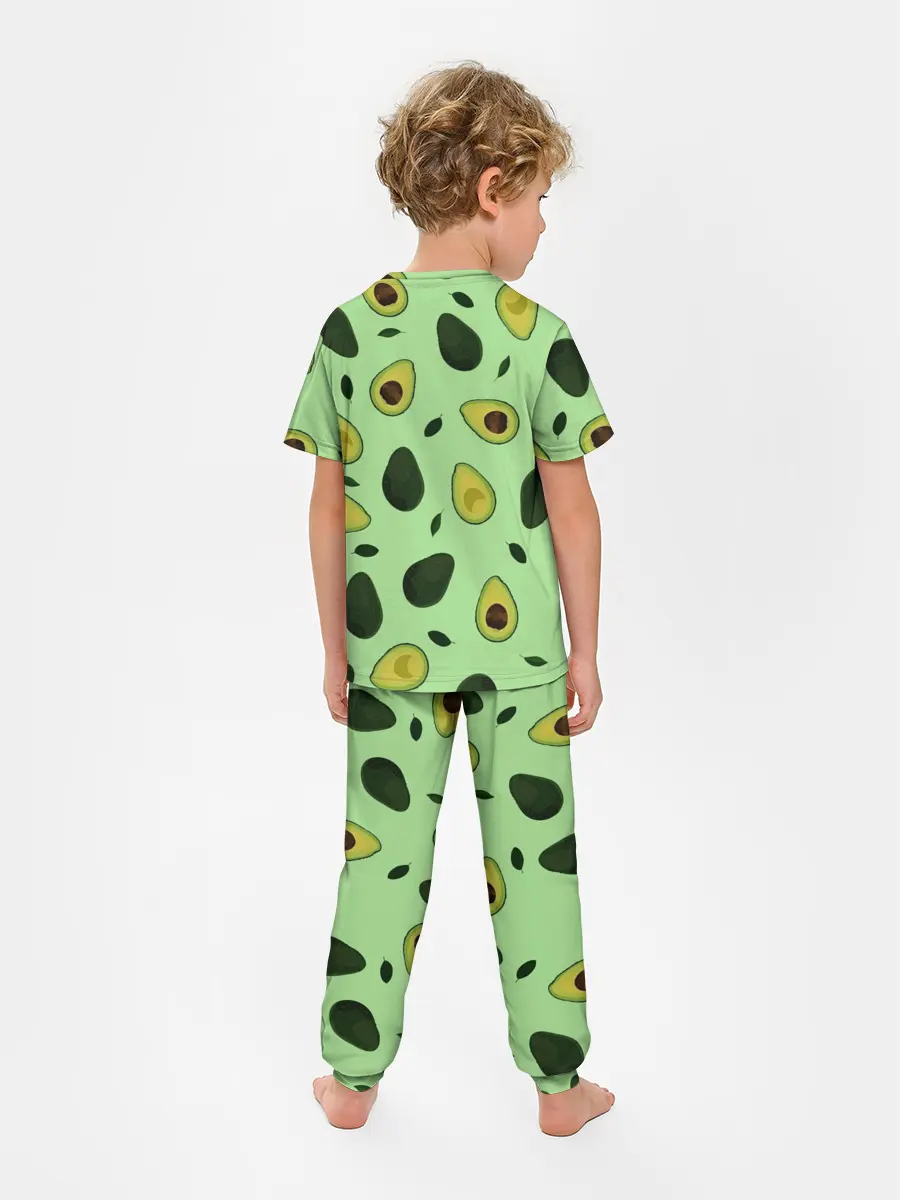 Детская пижама с брюками / Авокадо