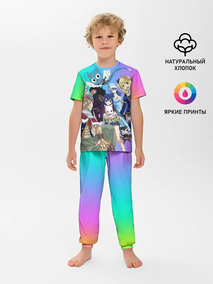 Детская пижама с брюками / Fairy Tail rainbow
