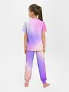 Детская пижама с брюками / светлый градиент розовый мода