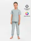 Детская пижама с брюками / Радуга v5 - голубой