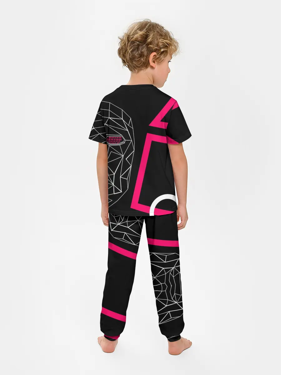 Детская пижама с брюками / Игра в кальмара - маска Ведущего